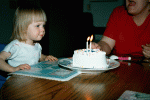 Blowing out the candles