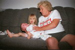 Hilde with Grandma and Maeve