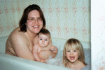 Rub a dub dub, 3 girls in a tub