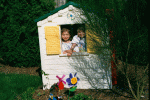 Georgia and Maeve in the play house