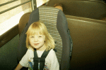 Maeve's first school bus ride